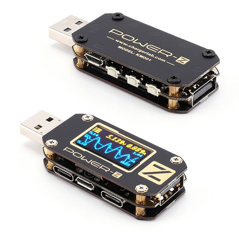 [HKM001AM] Power-z Modelo KM001 Medidor de Voltaje Tester USB Digital Amperimetro