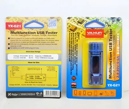 Tester USB Voltimetro / Amperimetro Yaxun YX-G21