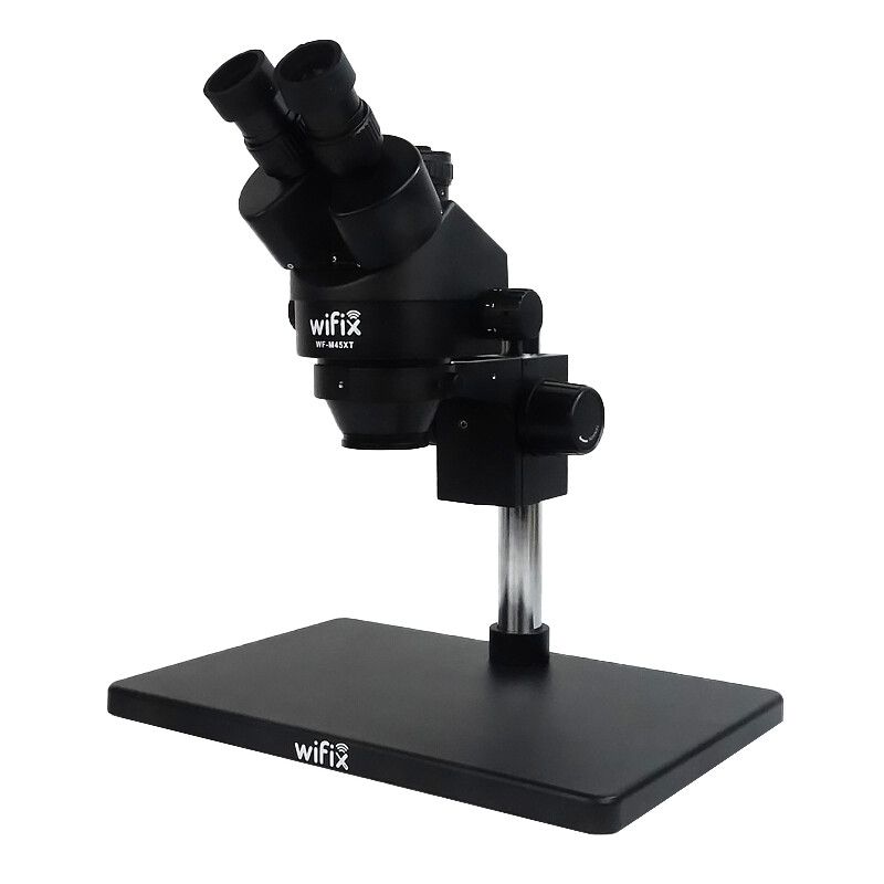 [HLED144] Trino Microscopio Wifix WF-M45XT - Con Aro Led 144 + Manta + Barlow 0.7 + Lente Protector