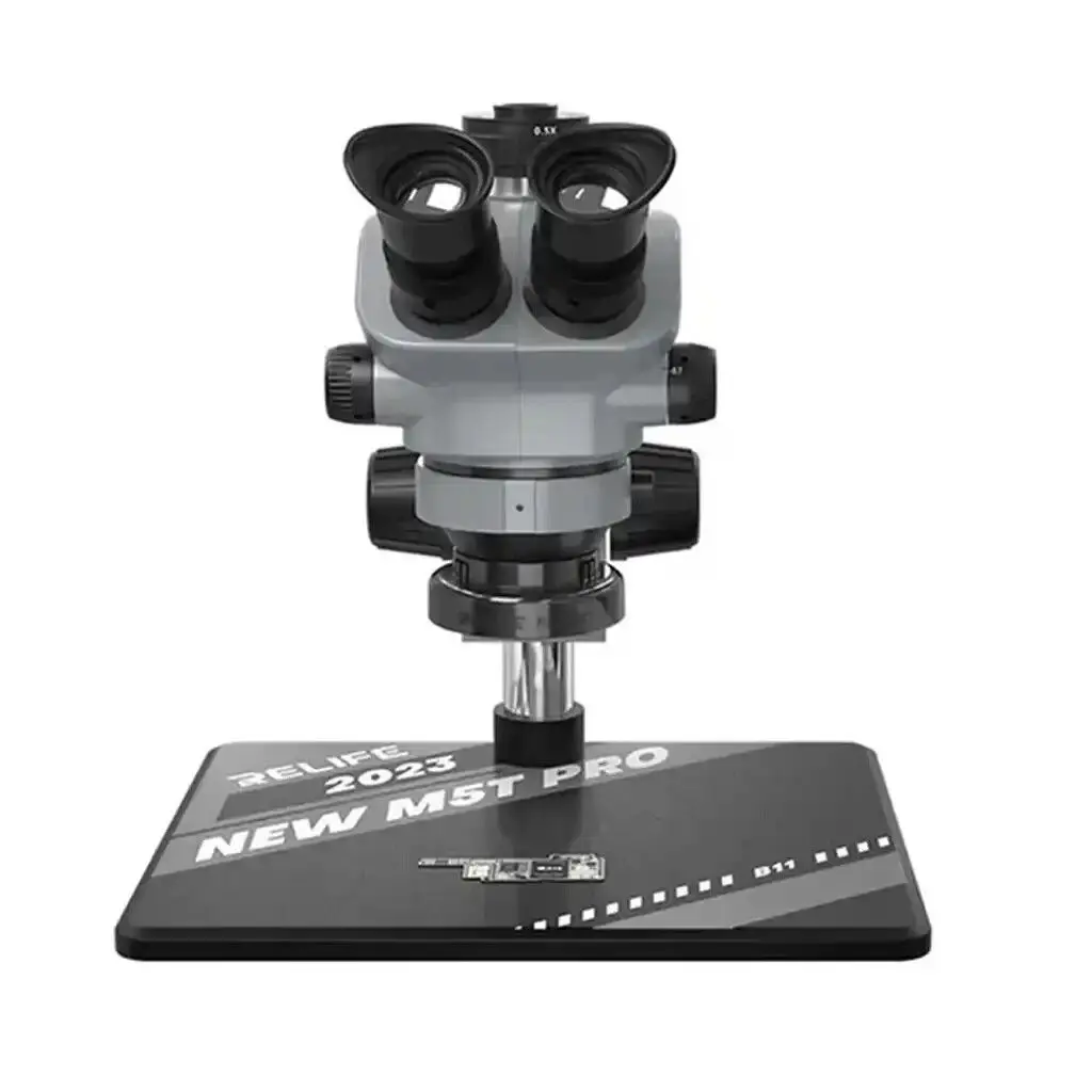 Trinocular Gris Relife M5T-PRO B11 50X Con Aro 144 Led