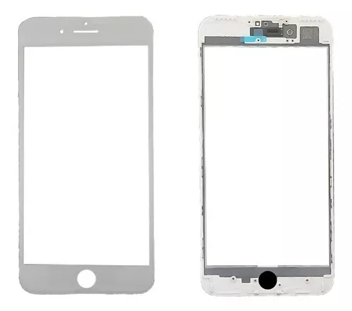 Vidrio Glass + Oca + Marco iPhone 7 Plus Blanco