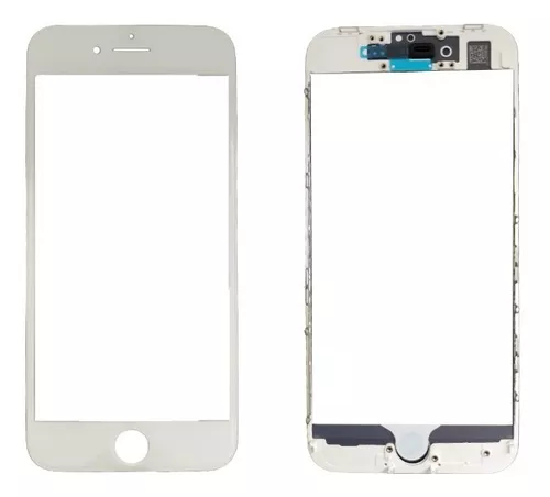Vidrio Glass + Oca + Marco iPhone 8 Plus Blanco