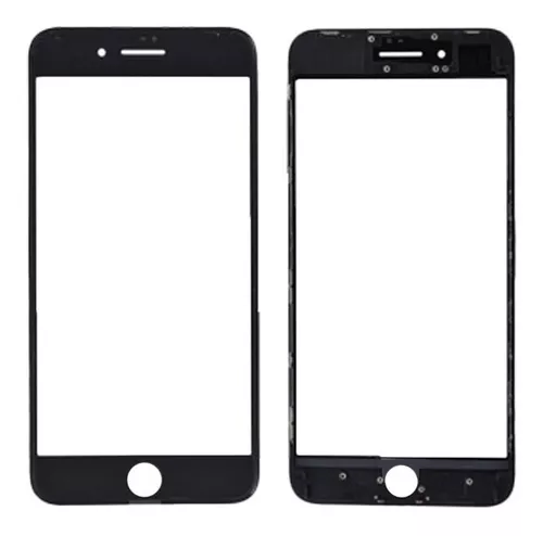 [VRIP8PBK] Vidrio Glass + Oca + Marco iPhone 8 Plus Negro