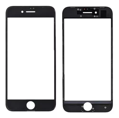 Vidrio Glass + Oca + Marco iPhone 8G Negro