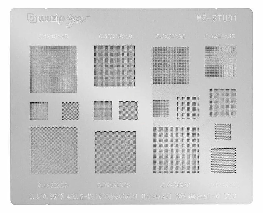 [HSTU01SV] Wuzip Stencil Silver - Multi Proposito STU01
