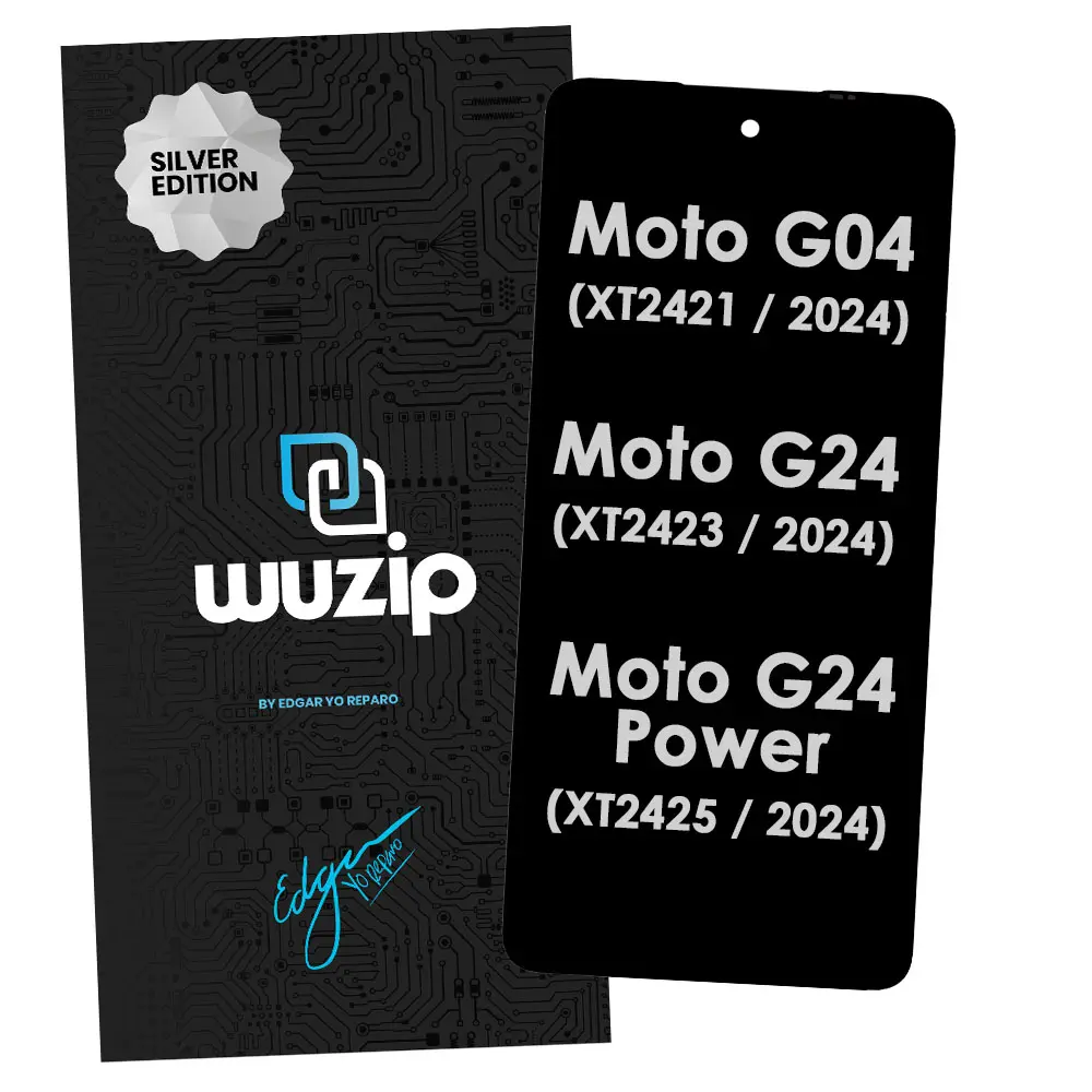 Módulo Motorola Moto G04 / G04S / G24 / G24 Power / E14 - Wuzip Silver Edition