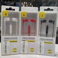 [ANC3148BK] Auricular Stereo Earphone Blanco / Negro / Rojo NC3148