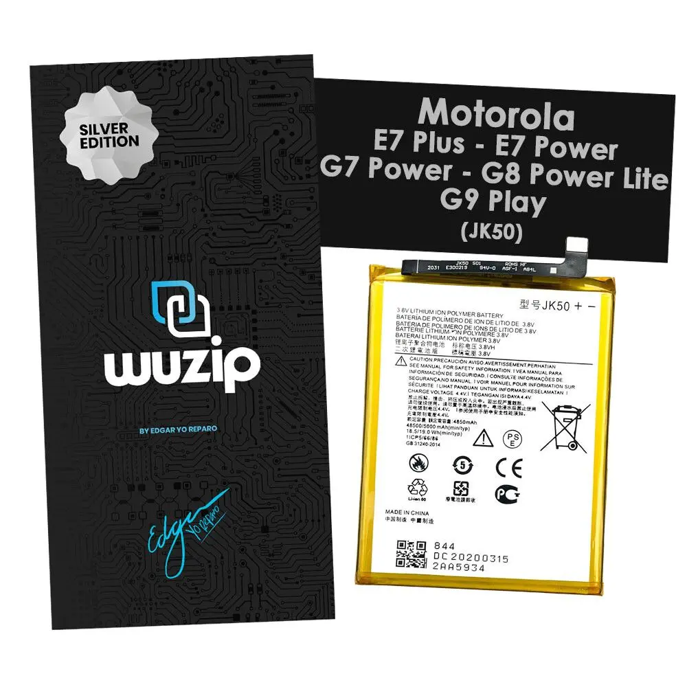 Batería Motorola Moto E7 Plus / E7 Power / G7 Power / G8 Power Lite / G9 Play G20 G30 - Silver Edition JK50