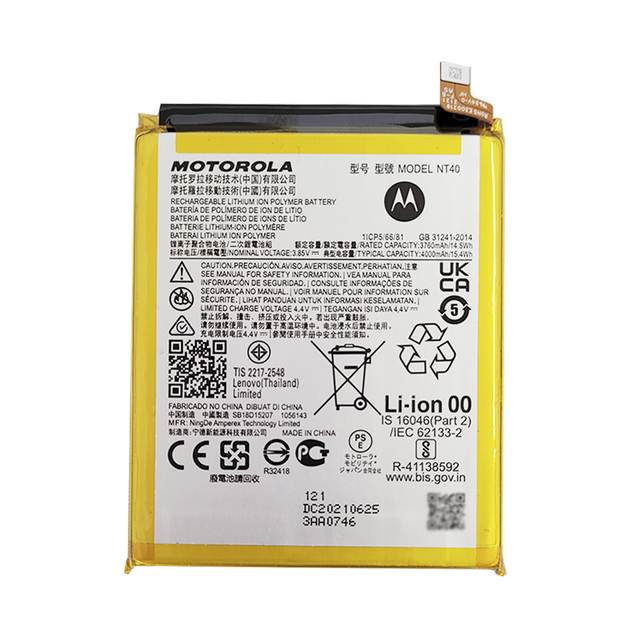 Batería Motorola Moto E20 XT2155 NT40 4000 Mah Original con Detalles Esteticos
