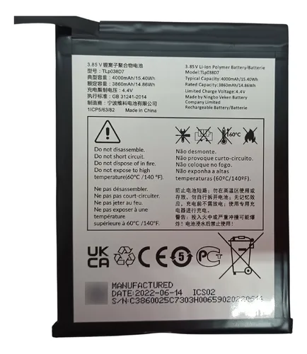 [B20E] Batería Tcl 20E Tlpo38Da