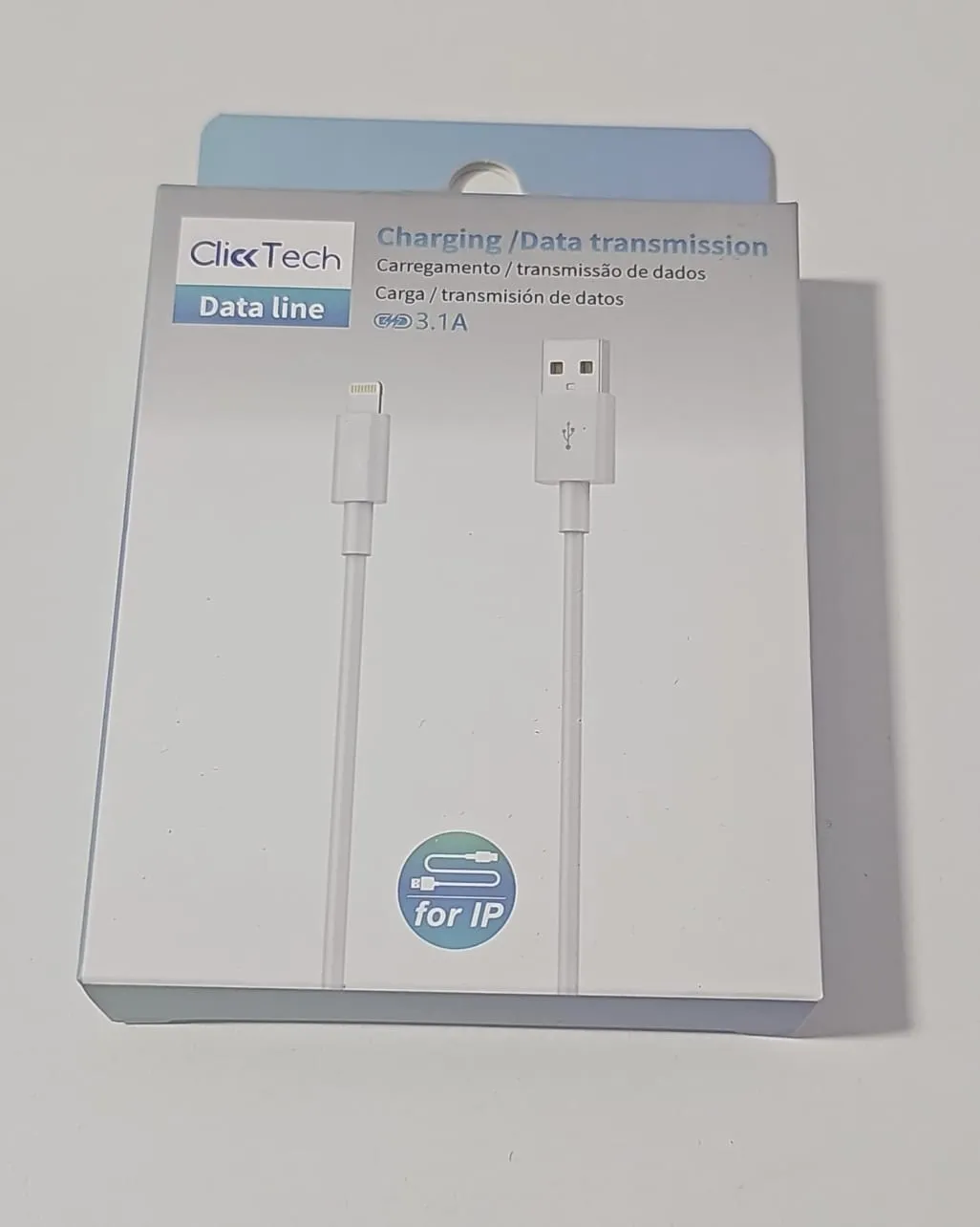 Cable Clicktech 3.1 USB a Ip 1M Blanco