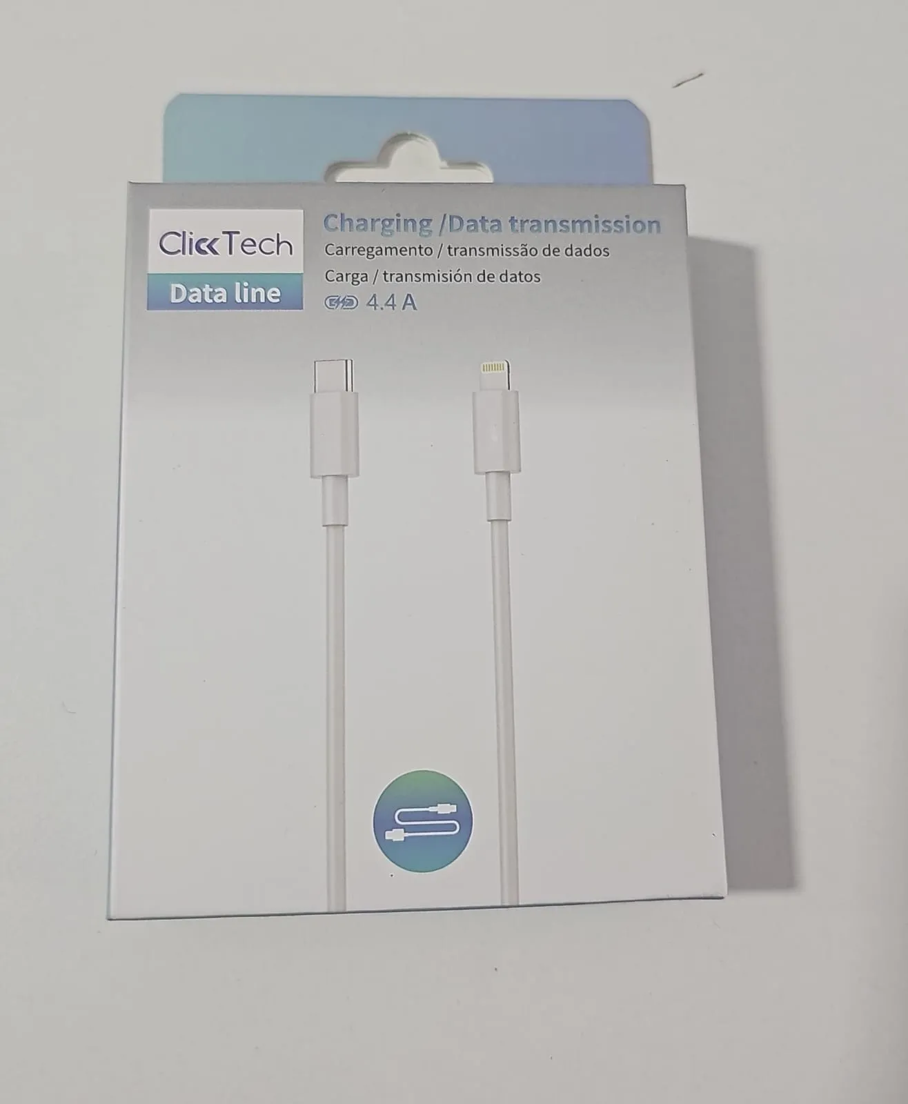 Cable Clicktech 4.4 Tipo C a Ip 2M Blanco'