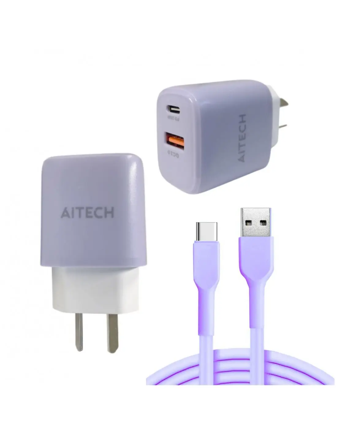 Cargador Rapido Aitech 2 USB QC3.0 0231