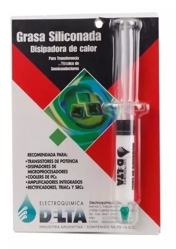 [I10CC4] Grasa Siliconada Disipadora de Calor Delta 10CC en Jeringa
