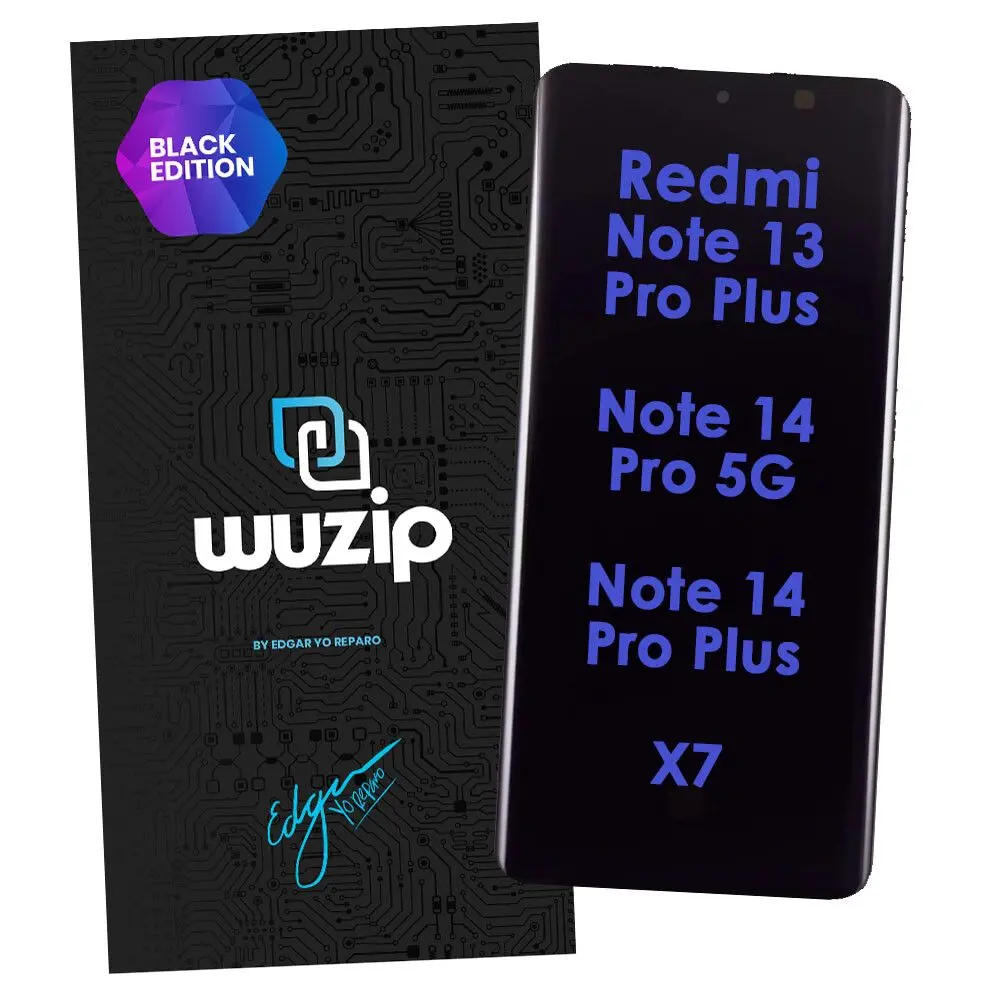 [MRN13PBK5G] Módulo Xiaomi Redmi Note 13 Pro Plus / Note 14 Pro 5G / 14 Pro Plus / X7 - Wuzip Black Edition